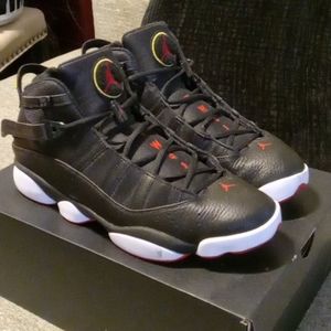 Jordan 6 Rings size 13 black and red